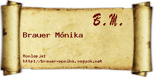 Brauer Mónika névjegykártya
